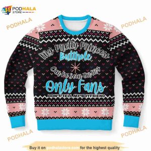Onlyfans Princess Funny Ugly Christmas Sweater, Funny Xmas Gifts