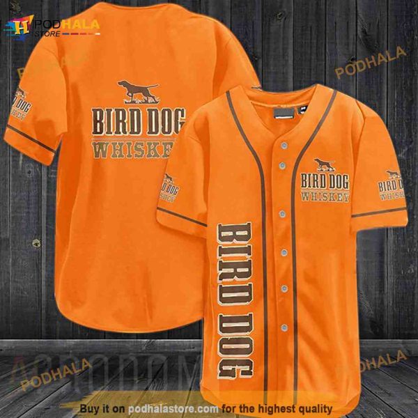 Orange Bird Dog 3D Baseball Jersey
