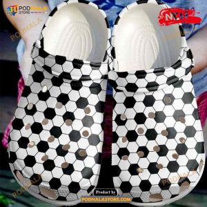 Original Black White Soccer Ball Pattern Crocs Classic Clog Shoes