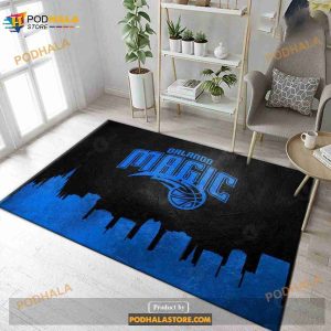 Orlando Magic Skyline Area Rug Living Room Rug