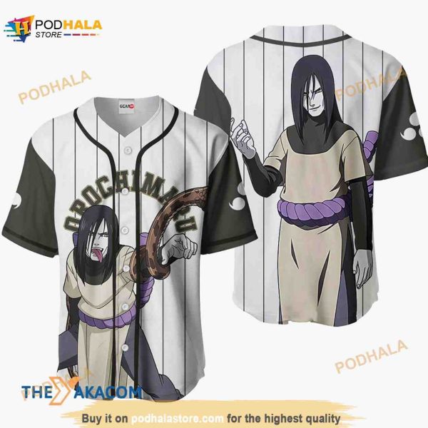 Orochimaru Anime 3D Baseball Jersey Shirt