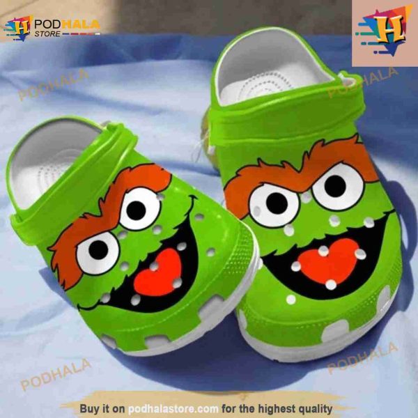 Oscar The Grouch Crocs Clog Shoes