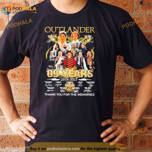 Outlander 09 Years 2014 2023 Thank You For The Memories Signatures Shirt 2