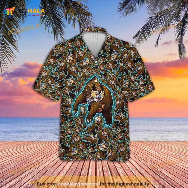 Owlbear Funny Hawaiian Shirt, Owlbear Button Up Shirt, Dnd Hawaii Shirt