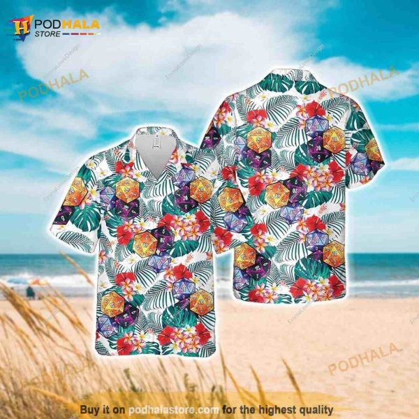 Pattern Funny Hawaiian Shirt, Tropical Hibiscus Aloha Hawaii Shirt