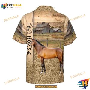 Peace Farm Grass Field Horse Aloha Hawaiian Shirt For Men Gift For Horse Lover 2