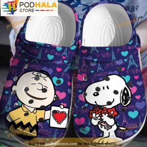 Peanuts Love Snoopy 3D Crocs Clog Shoes