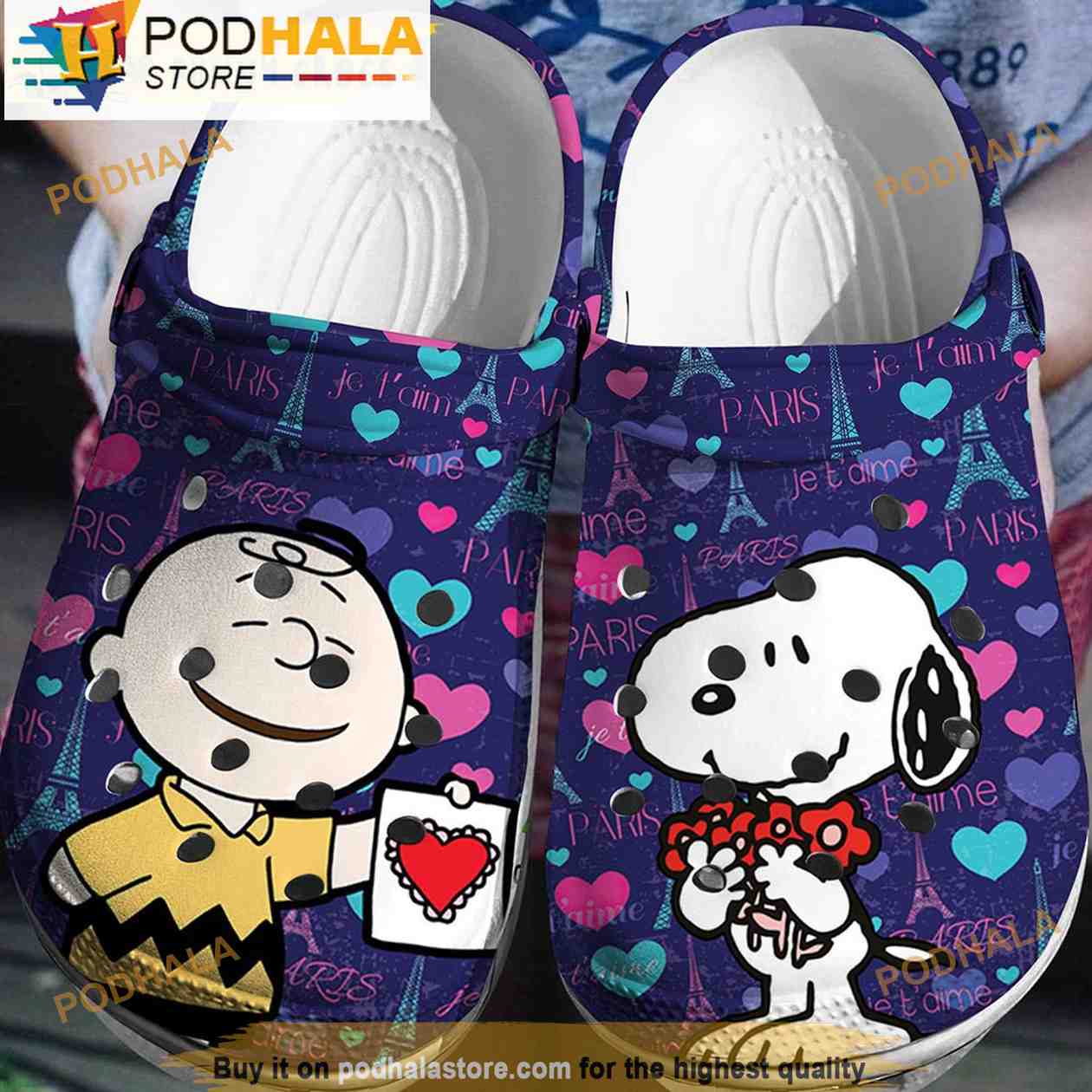 Snoopy Peanuts Crocs Clog Shoes  Clogs shoes, Comfortable shoes