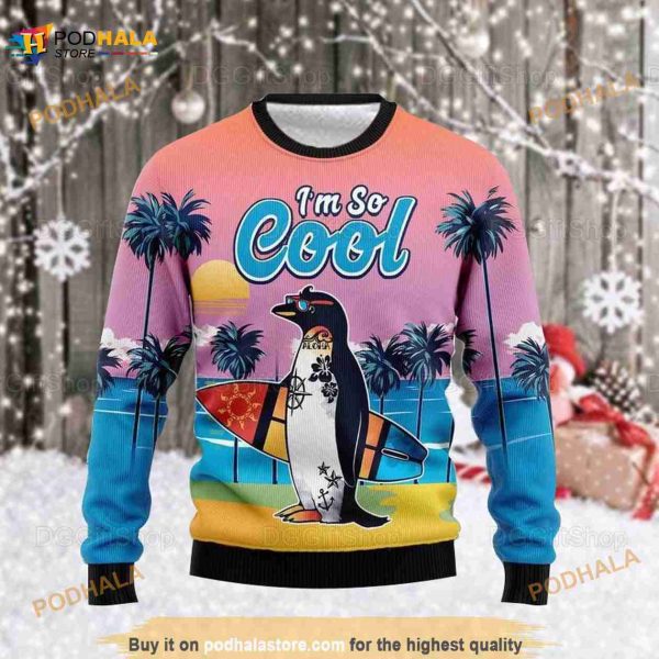 Penguin Penguin Xmas 3D Funny Ugly Sweater, Penguin Christmas Gift