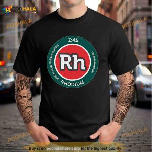 Periodic Table Of The Elements Number 45 Rhodium Emblem Napoli Colours Shirt
