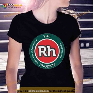 Periodic Table Of The Elements Number 45 Rhodium Emblem Napoli Colours Shirt 3