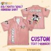 Personalize Name Disney Mikey Minnie Vintage Pink, Minnie Hawaiian Shirt