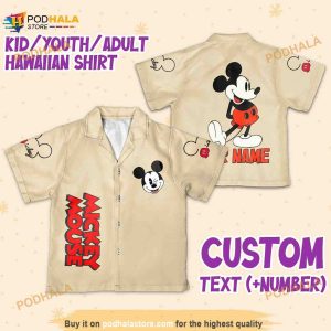 Personalize Name Disney Mikey Vintage Style, Mikey Hawaiian Shirt