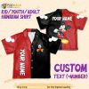 Personalize Name Mikey Disney Red Black, Mikey Hawaiian Shirt