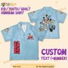 Personalize Name Vintage Disney Mickey Mouse And Friend In Car , Button Up