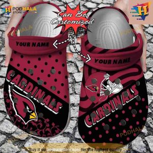 Personalized Arizona Cardinals Polka Dots Colors Crocs Clog Shoes