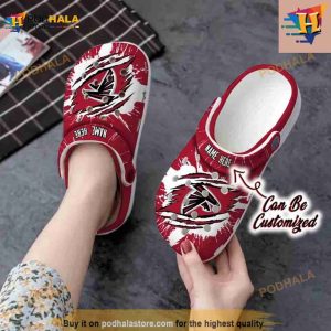 Personalized Atlanta Falcons Football Ripped Claw Crocs Clog Shoes