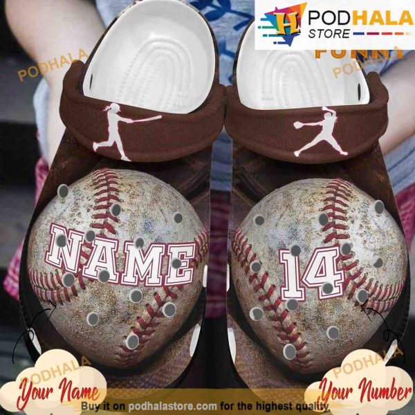 Personalized Baseball 3D Crocs Crocband Clogs
