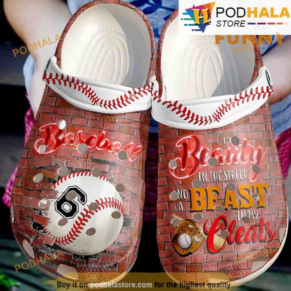 Personalized Baseball Beauty Number 3D Crocs