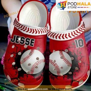 Personalized Baseball Crack Wall 3D Crocs Crocband Clog