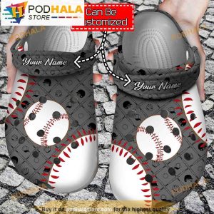 Personalized Baseball Pattern 3D Crocs Clog Shoes