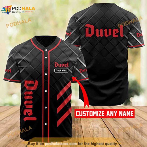 Personalized Black Duvel Beer 3D Baseball Jersey