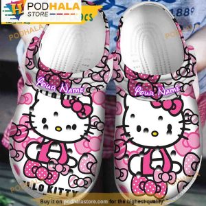 Personalized Candy Hello Kitty 3D Crocs Slippers, Funny Crocs