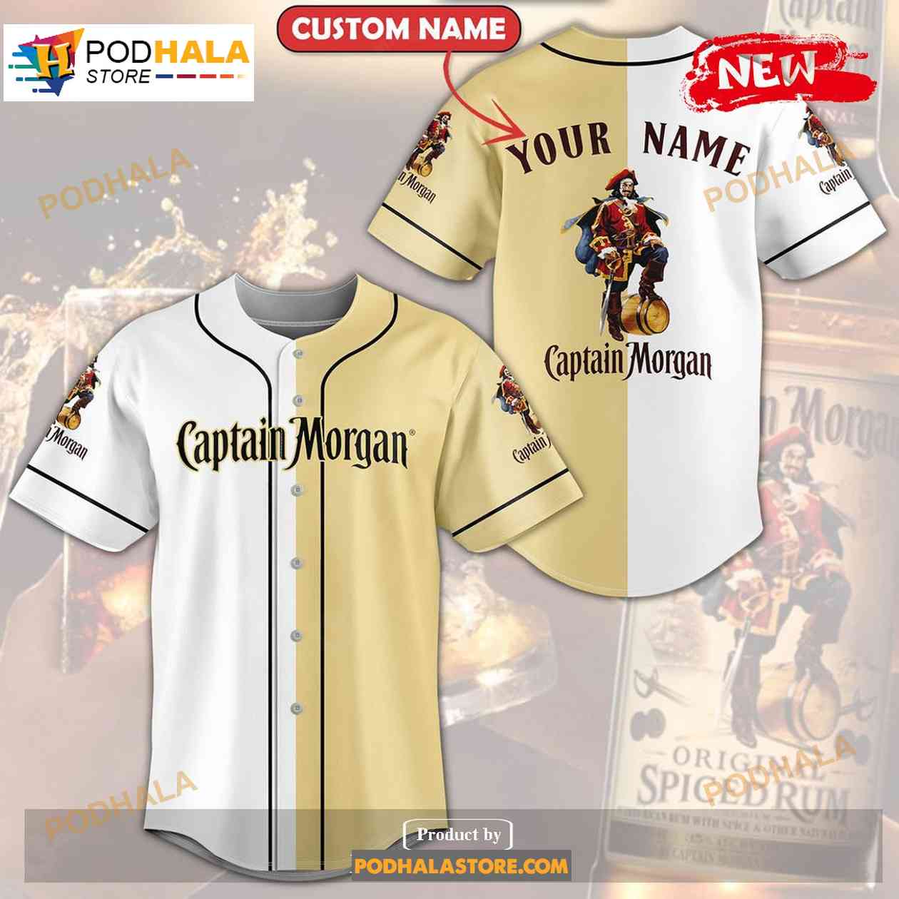 New Captain Morgan Make Me High Baseball Jersey Size S-5XL