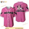 Personalized Chilling Minnie Mouse Disney 3D Baseball Jersey - Pink