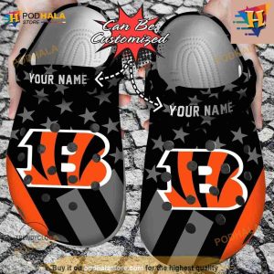 Personalized Cincinnati Bengals Star Flag Crocs Clog Shoes