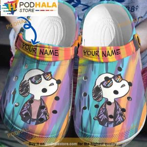 Personalized Cool Snoopy Wearing Glasses 3D Crocs Clog Shoes