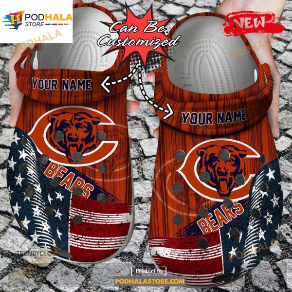 Personalized Crocs US Flag Cbears New Crocs Clog Shoes