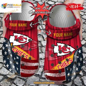 Personalized Crocs US Flag Kc Chiefs New Crocs Clog Shoes