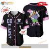 Personalized Daisy Duck Playing Baseball All Over Print Black Design Baseball Jersey