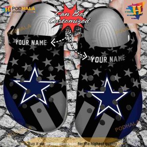 Personalized Dallas Cowboys Star Flag Crocs Clog Shoes