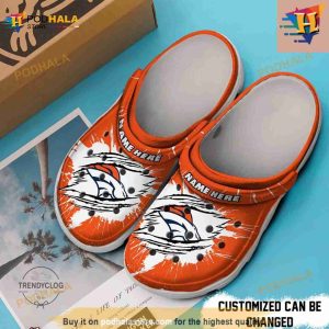 Personalized Denver Broncos Football Ripped Claw Crocs Clog Shoes 2