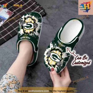 Personalized Green Bay Packers Hands Ripping Light Crocs Clog Shoes 2