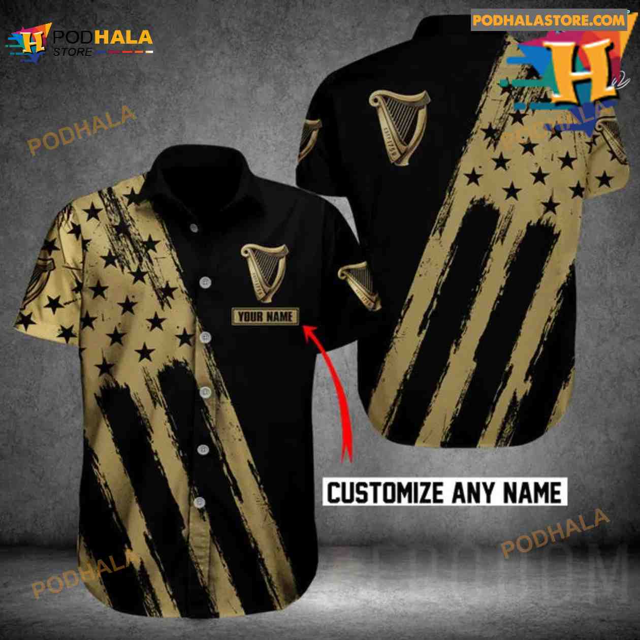 Personalized Guinness Beer Hawaiian Shirt Personalized Guinness Beer Hawaiian Shirt