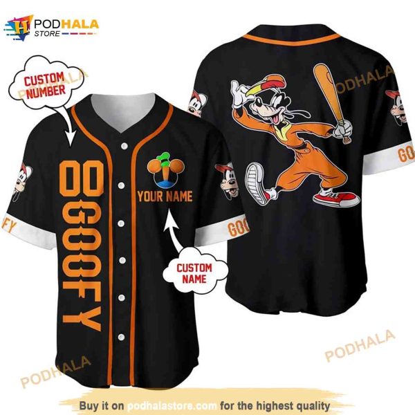 Personalized Happy Goofy Dog Disney 3D Baseball Jersey Uyy