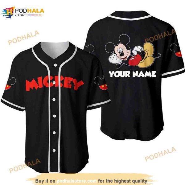 Personalized Happy Mickey Mouse Disney 3D Baseball Jersey