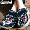 Personalized Houston Texans Football Ripped Claw Crocs Clog Shoes