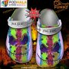 Personalized Jack Skellington Face Purple 3D Crocs Halloween