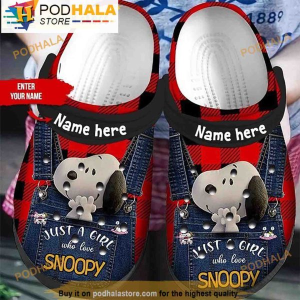 Personalized Just A Girl Who Love Snoopy 3D Crocs