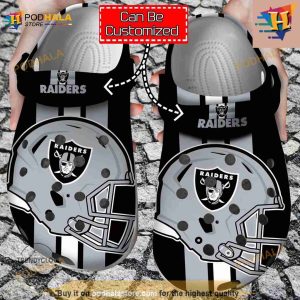 Personalized Las Vegas Raiders Helmets Crocs Clog Shoes Comfortable For Women Men 2