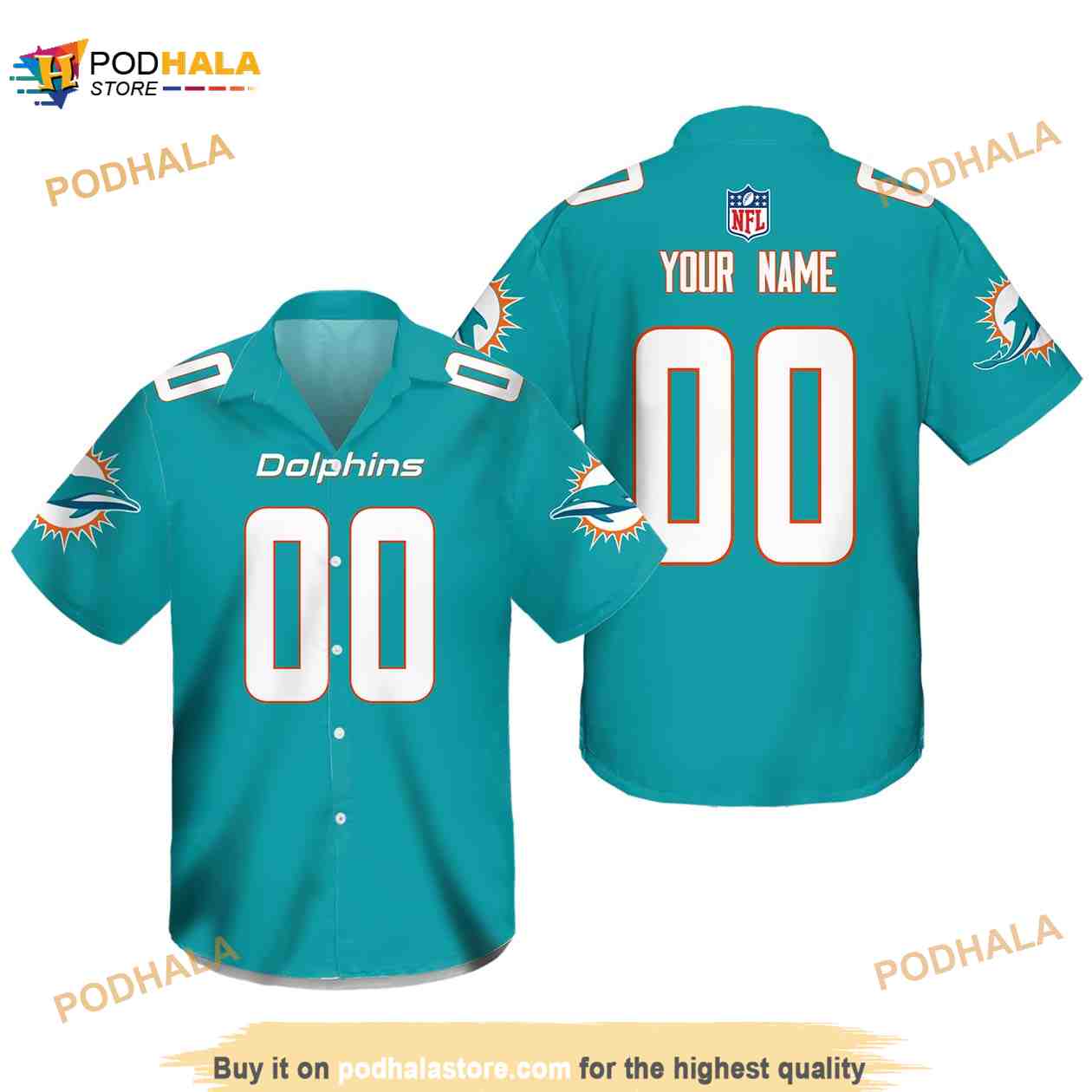 Miami Dolphins NFL Custom Name Hawaiian Shirt For Men Women Best