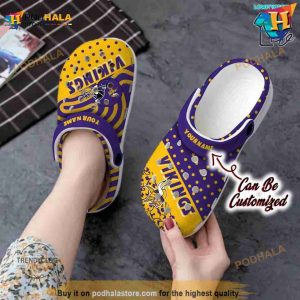 Personalized Minnesota Vikings Polka Dots Colors Crocs Clog Shoes 3