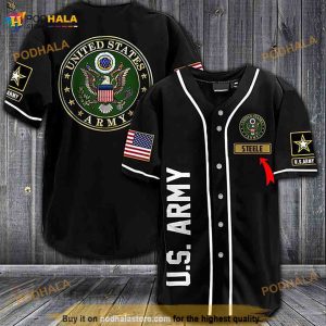 Personalized Multicolor Us Army Veteran 3D Baseball Jersey