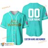Personalized Name Alice In Wonderland Baseball Jersey - Turquoise