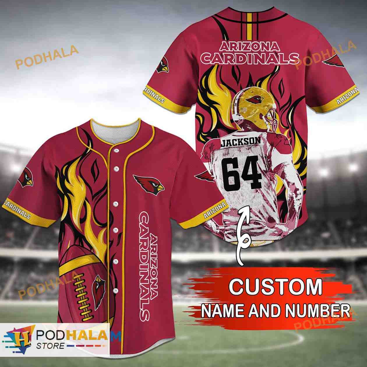 Personalized Name Arizona Cardinals NFL 3D Baseball Jersey Merch - Bring  Your Ideas, Thoughts And Imaginations Into Reality Today