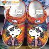 Personalized Name Art Snoopy 3D Crocs
